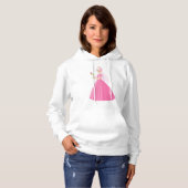Prinses met een Roos dameshoodie Hoodie (Voorkant volledig)