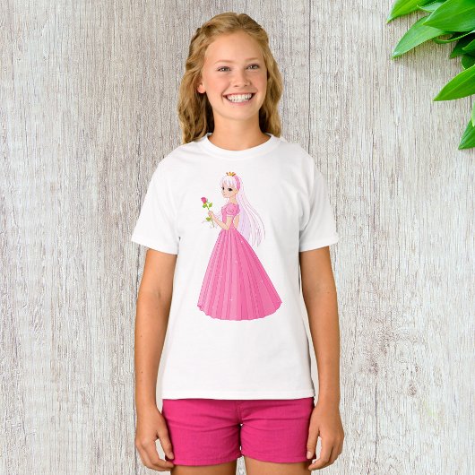 Prinses met een Roos meisjes T-shirt