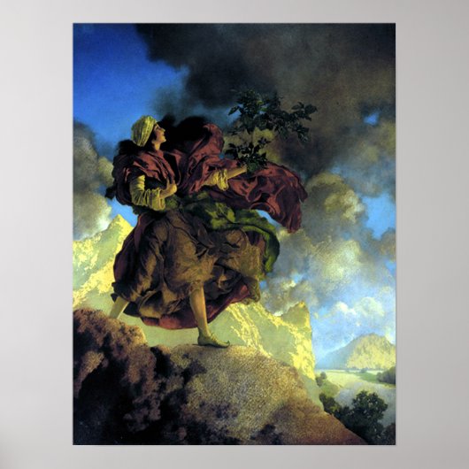 Prinses met een Singing Tree van Maxfield Parrish Poster (Voorkant)