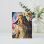 Prinses Met een Zwarte Vogel Briefkaart (Staand voorkant)