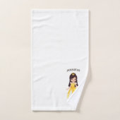 Prinses met gepersonaliseerde keukenset voor keuke bad handdoek (Handdoek)
