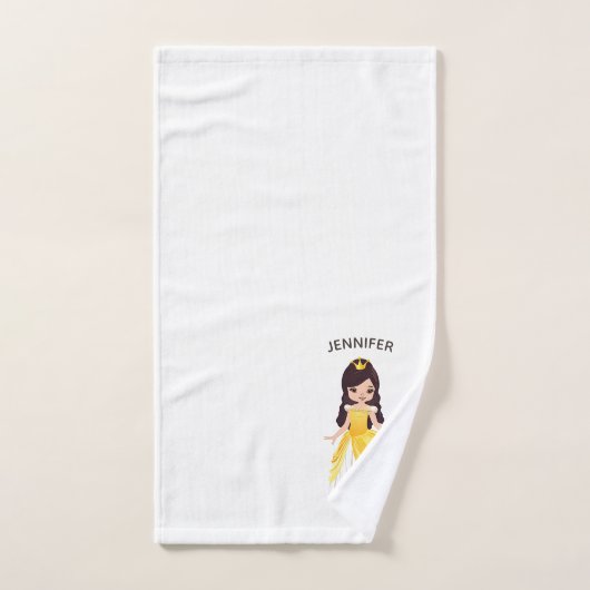 Prinses met gepersonaliseerde keukenset voor keuke bad handdoek (Handdoek)