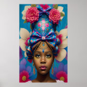 prinses met groot pet poster (Voorkant)