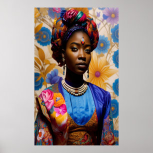 prinses met hoofddoek poster