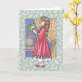 prinses met kikkerkaart kaart (Gele Bloem)