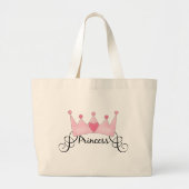 prinses met kroon -  grote tote bag (Voorkant)
