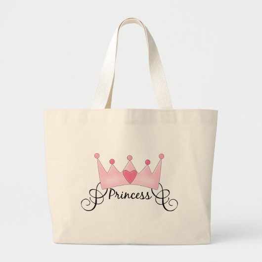 prinses met kroon -  grote tote bag (Voorkant)