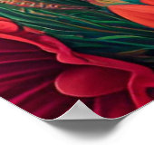 prinses met roze bloemwang poster (Hoek)