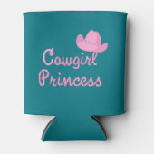 prinses met roze Pet Blikjeskoeler (Voorkant)