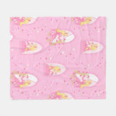 Prinses met rozen fleece deken (Voorkant (Horizontaal))