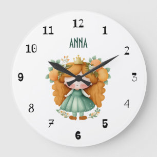 Prinses met sinaasappels en bloemen grote klok