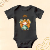 Prinses met sinaasappels en bloemen romper