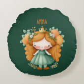 Prinses met sinaasappels en bloemen rond kussen (Voorkant)