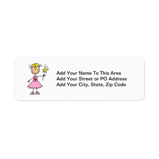 Prinses Met Toverstaf Etiket (Voorkant)