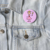 Prinses Met Toverstaf Ronde Button 5,7 Cm (In situ)