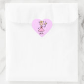 Prinses Met Toverstok Hart Sticker (Tas)