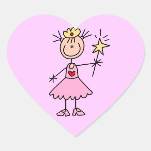 Prinses Met Toverstok Hart Sticker