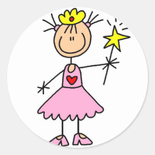 Prinses met toverstok Sticker