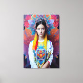 prinses met witte trui canvas afdruk (Voorkant)