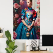 Prinses met zilverkroon poster (Thuiskantoor)