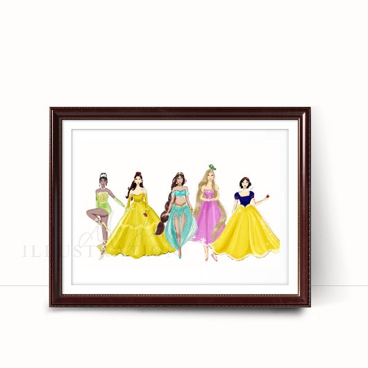 Prinses, mode schets, poster