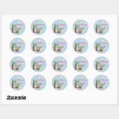 Prinses Muffin & Vrienden Pixel Art Ronde Sticker (Vel)