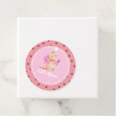 Prinses (NAAM) is de katten Meow Girls Pink Shower Bedankjes Labels (In situ)