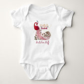 Prinses (NAAM) Pauw Pronkt - Baby Cadeau Romper (Voorkant)