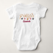 Prinses (NAAM) Pauw Pronkt - Baby Cadeau Romper (Achterkant)