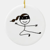 Prinses Ninja! Keramisch Ornament (Achterkant)