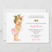  prinses nodigt roze Baby Kaart (Voorkant)