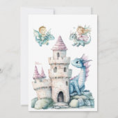 Prinses of Prins Blauw Roze Genderonthulling Kaart (Achterkant)