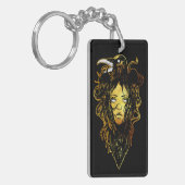 Prinses omarmd door een kraai sleutelhanger (Voorkant Links)