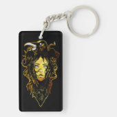 Prinses omarmd door een kraai sleutelhanger (achterkant)