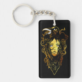 Prinses omarmd door een kraai sleutelhanger