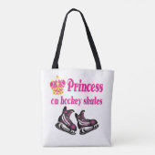 Prinses op Hockey Schaatsen Tote Bag (Achterkant)
