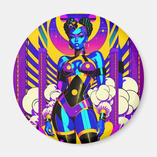 Prinses op rooftocht - Ken Gage Kunst Magneet (Voorkant)