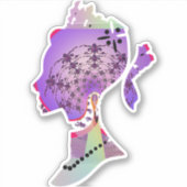 Prinses paardenstaart sticker (Voorkant)