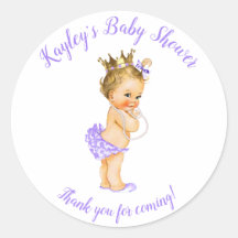 Prinses Paars Baby shower Favor