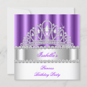 Prinses Paarse Diamanten Tiara Verjaardagsfeest 2 Kaart