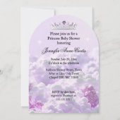 Prinses Paarse Sering Babyshower Tiara Kaart (Achterkant)