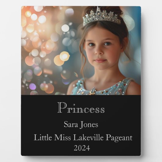 Prinses Pageant Plaque Fotoplaat (Voorkant)