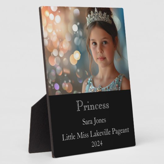 Prinses Pageant Plaque Fotoplaat (Zijkant)