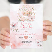 Prinses ParTea Roze Vlinder 8e Verjaardag Bloemen Kaart