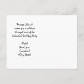 Prinses Party-Pink Castle Verjaardag Uitnodigingen (Achterkant)