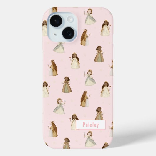 Prinses patroon met naam Case-Mate iPhone case (Achterkant)