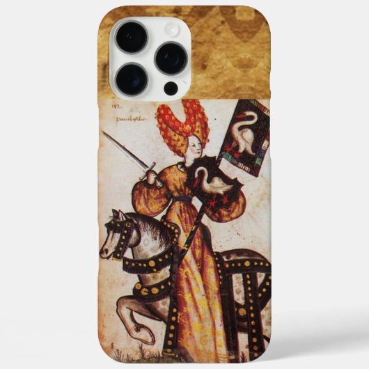 PRINSES PENTHESILEA ALS MIDDELEEUWSE RIDDER Herald Case-Mate iPhone Case (Achterkant)