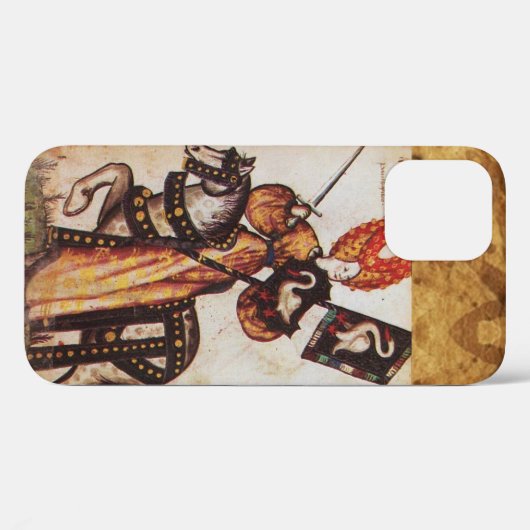 PRINSES PENTHESILEA ALS MIDDELEEUWSE RIDDER Herald Case-Mate iPhone Case (Achterkant (horizontaal))