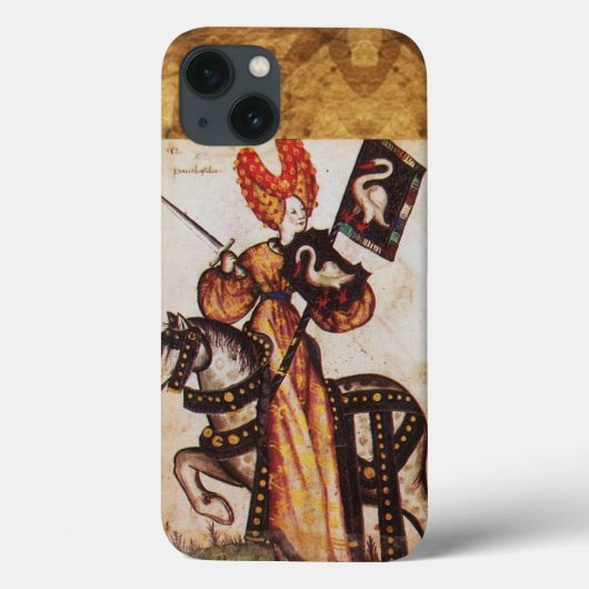 PRINSES PENTHESILEA ALS MIDDELEEUWSE RIDDER Herald Case-Mate iPhone Case (Achterkant)