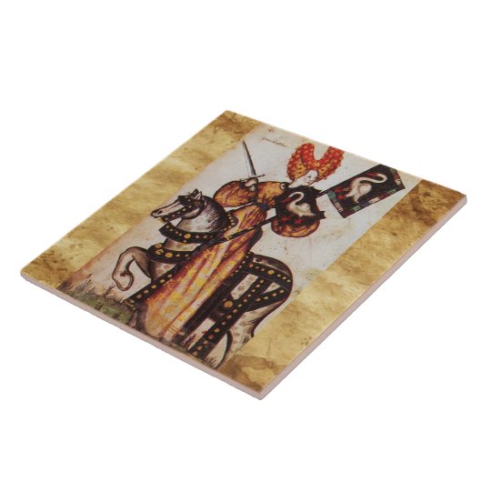 PRINSES PENTHESILEA ALS MIDDELEEUWSE RIDDER Herald Tegeltje (Zijkant)